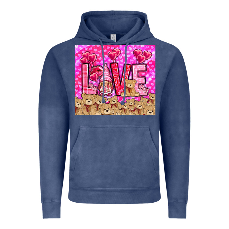 Love Gnome With Bear Tumbler Valentine's Day Vintage Hoodie by HowdyJamesFarm | Teevron
