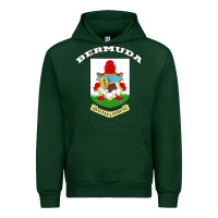 Forest Green Bermuda Coat of Arms Souvenir Gift Flag Bermudian Urban Hoodie - trangStudio