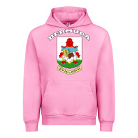 Fuchsia Pink Bermuda Coat of Arms Souvenir Gift Flag Bermudian Urban Hoodie - trangStudio