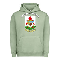 Pigment Oil Green Bermuda Coat of Arms Souvenir Gift Flag Bermudian Urban Hoodie - trangStudio
