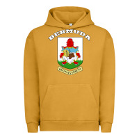 Pigment Peanut Butter Bermuda Coat of Arms Souvenir Gift Flag Bermudian Urban Hoodie - trangStudio