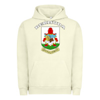 Pigment Pistachio Bermuda Coat of Arms Souvenir Gift Flag Bermudian Urban Hoodie - trangStudio