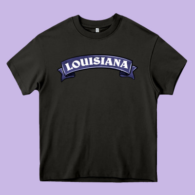 Louisiana Heavy Core Tee Designed By Barkaloodesign