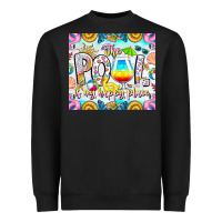 Black The Pool Is My Happy Place Heavyweight Sweatshirt - CowhideDigitalArt