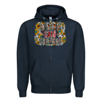 Navy mom of girls Zipper Hoodie - RacoonDesign