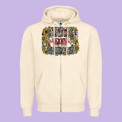 Mom Of Girls Zipper Hoodie Designed By Racoondesign