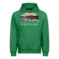 Emerald Montana Bear with Glacier National Park Lake Image Souvenir Urban Hoodie - trangStudio