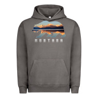 Pigment Tornado Montana Bear with Glacier National Park Lake Image Souvenir Urban Hoodie - trangStudio
