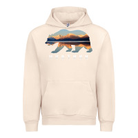 Sandshell Montana Bear with Glacier National Park Lake Image Souvenir Urban Hoodie - trangStudio