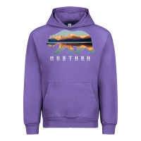 Tulip Montana Bear with Glacier National Park Lake Image Souvenir Urban Hoodie - trangStudio