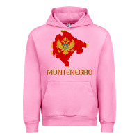 Fuchsia Pink Montenegrin Flag  Montenegro Urban Hoodie - trangStudio