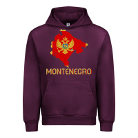 Mauve Wine Montenegrin Flag  Montenegro Urban Hoodie - trangStudio
