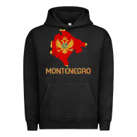 Pigment Black Montenegrin Flag  Montenegro Urban Hoodie - trangStudio