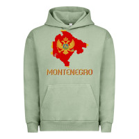 Pigment Oil Green Montenegrin Flag  Montenegro Urban Hoodie - trangStudio