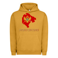 Pigment Peanut Butter Montenegrin Flag  Montenegro Urban Hoodie - trangStudio