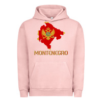 Pigment Salmon Montenegrin Flag  Montenegro Urban Hoodie - trangStudio