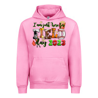 Fuchsia Pink I am just here for field day 2023 Urban Hoodie - AdoDesignShop