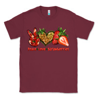 Burgundy peace love strawberries Classic Tee - Jasminsmagicworld