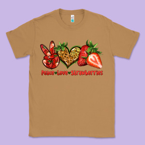 Peace Love Strawberries Classic Tee Designed By Jasminsmagicworld
