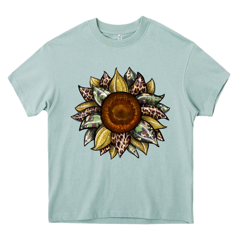 Sunflower Camouflage And Leopard 2 Heavy Core Tee by JahusDesignShop | Teevron