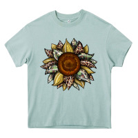 Arona sunflower camouflage and leopard 2 Heavy Core Tee - JahusDesignShop