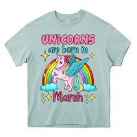 Arona unicorns are born in march Heavy Core Tee - Jasminsmagicworld