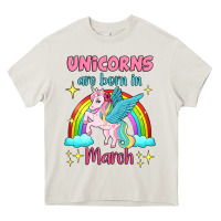 Cream unicorns are born in march Heavy Core Tee - Jasminsmagicworld