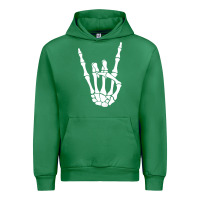 Emerald halloween skeleton hand horns rock n roll music lover tank top Urban Hoodie - trangStudio