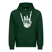 Forest Green halloween skeleton hand horns rock n roll music lover tank top Urban Hoodie - trangStudio