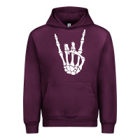 Mauve Wine halloween skeleton hand horns rock n roll music lover tank top Urban Hoodie - trangStudio