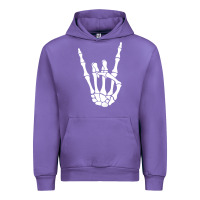 Tulip halloween skeleton hand horns rock n roll music lover tank top Urban Hoodie - trangStudio