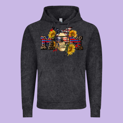 American Mom Skull Vintage Hoodie Designed By Cowgirlartshop