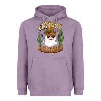 Lavender cowboy christmas santa Heavyweight Hoodie - BarkalooDesign