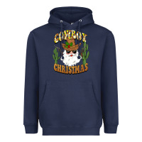 Navy cowboy christmas santa Heavyweight Hoodie - BarkalooDesign