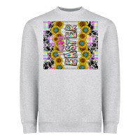 Heather Grey happy easter Heavyweight Sweatshirt - CowhideDigitalArt
