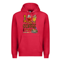 Cardinal 100. Days Of Coffee  Chaos Premium Hoodie - CowhideDigitalArt
