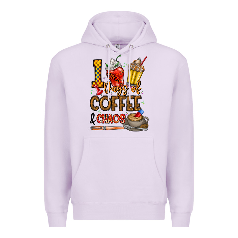 100. Days Of Coffee  Chaos Premium Hoodie by CowhideDigitalArt | Teevron