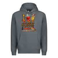 Rock 100. Days Of Coffee  Chaos Premium Hoodie - CowhideDigitalArt