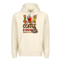 Sandshell 100. Days Of Coffee  Chaos Premium Hoodie - CowhideDigitalArt