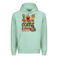Seafoam 100. Days Of Coffee  Chaos Premium Hoodie - CowhideDigitalArt