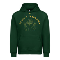 Forest Green Protect Trans Kids Urban Hoodie - trangStudio