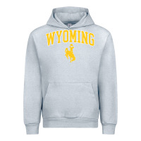 Heather Grey Kids Wyoming Cowboys Apparel Fan Favorite Brown Arch Urban Hoodie - trangStudio