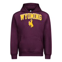 Mauve Wine Kids Wyoming Cowboys Apparel Fan Favorite Brown Arch Urban Hoodie - trangStudio