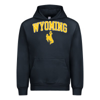Navy Kids Wyoming Cowboys Apparel Fan Favorite Brown Arch Urban Hoodie - trangStudio