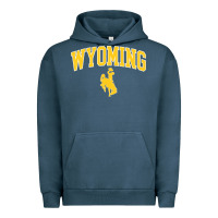 Pigment Midnight Navy Kids Wyoming Cowboys Apparel Fan Favorite Brown Arch Urban Hoodie - trangStudio