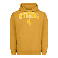 Pigment Peanut Butter Kids Wyoming Cowboys Apparel Fan Favorite Brown Arch Urban Hoodie - trangStudio