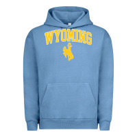 Pigment Pebble Blue Kids Wyoming Cowboys Apparel Fan Favorite Brown Arch Urban Hoodie - trangStudio