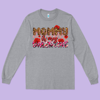 Mommy Is My Valentine Olıvıa Long Sleeve Tee Designed By Oliviacreatesart