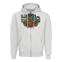 Dove Grey nana vibes Zipper Hoodie - RacoonDesign