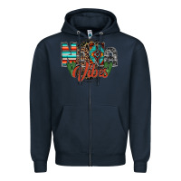 Navy nana vibes Zipper Hoodie - RacoonDesign